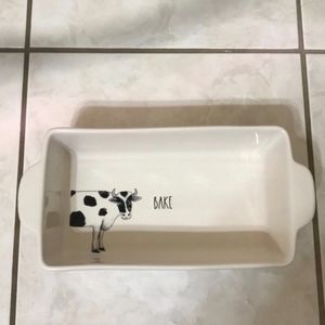 New Rae Dunn BAKE "Cow" loaf dish